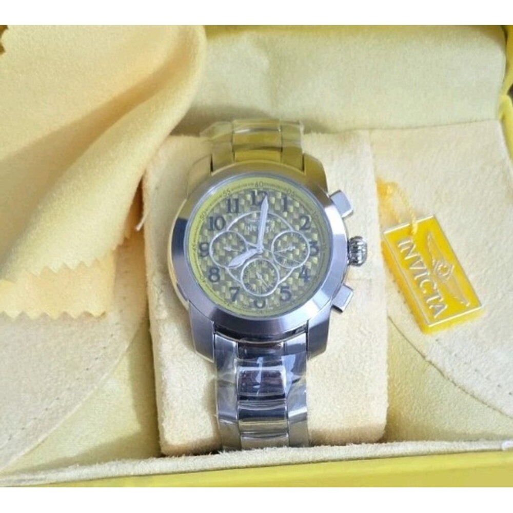 Brand New Invicta Extreme IV 3347 Multi-Function Watch Yellow Carbon Fiber Dial